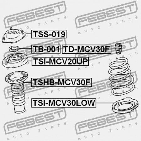 Абсорбатор На Удари Преден Rebound Toyota Камри Jpp Acv30 Mcv3 2001.07-2006.01 Us 48331-33032