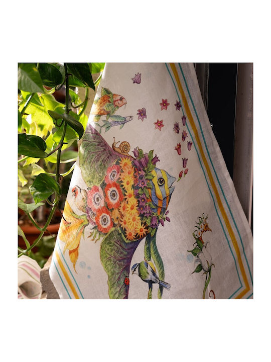 Tessitura Toscana Telerie Kitchen Towel In Green Colour