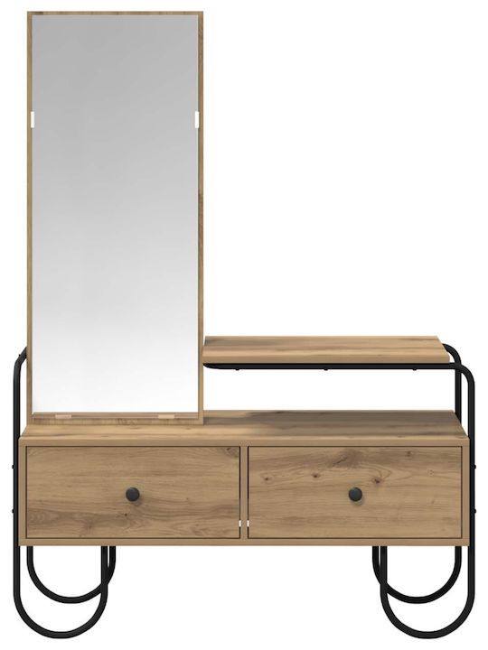 Wooden Desk Oak 100x36.5x136cm