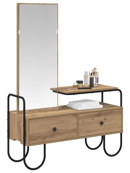 Wooden Desk Oak 100x36.5x136cm