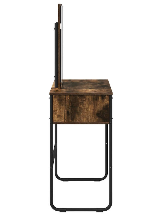 Smoked Oak Wooden Desk 81x40x131cm