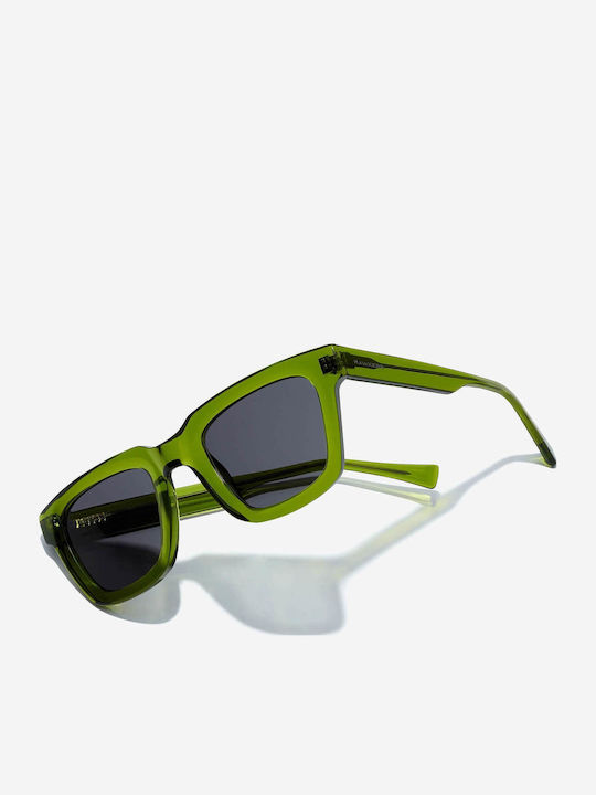 Hawkers One Uptown Men's Sunglasses with Green Horn-Rimmed Frame