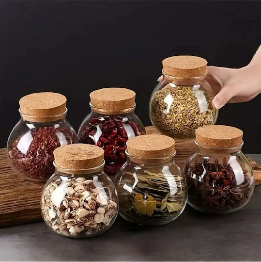 SteweHome Ste-041243-P41243 Spice Jars Glass on Base White 2 Pieces