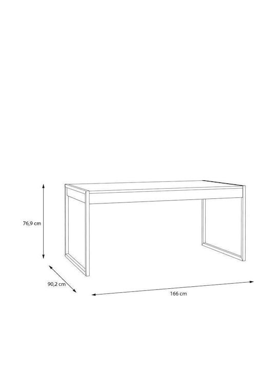 Τραπέζι Τραπεζαρίας Μεταλλικό Riviera Oak 166x90x77εκ.
