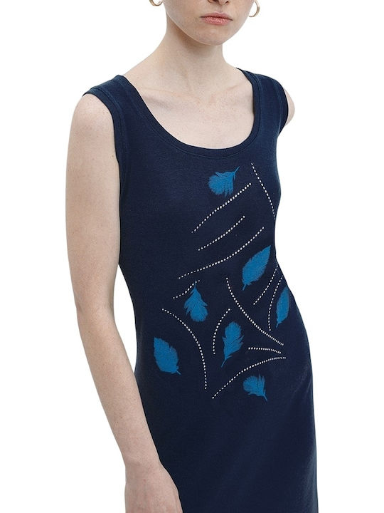 Rochii De Vară Pentru Femei Midi Rochie Albastru Închis