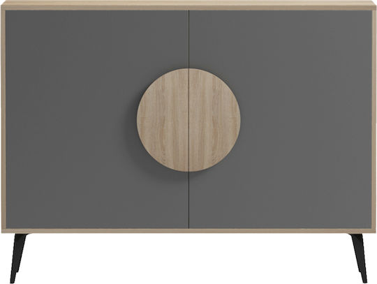 Буфет Savore от Дърво и Метал Сив 110x35.5x82cm