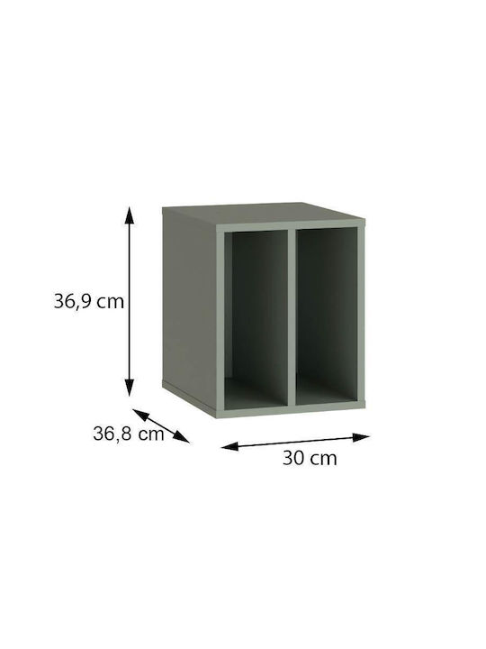 Bibliotecă De Pardoseală Din Lemn Verde 30x35x37cm