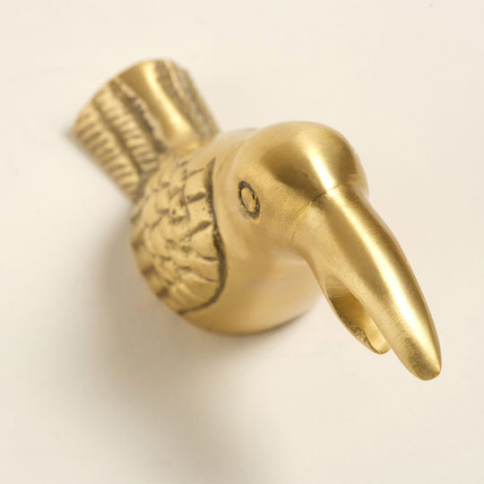 Stewehome Obiect Decorativ Din Alama Mată Textură Aurie Aurie 9x3x5 Cm