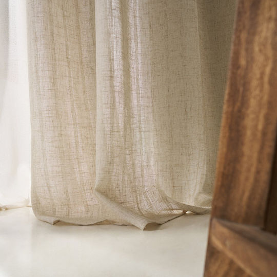 Gofis Home Κουρτίνα με Τρέσα Linen Linen 295x140εκ.