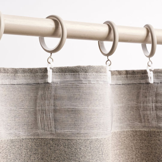Gofis Home Κουρτίνα με Τρέσα Linen Linen 295x140εκ.