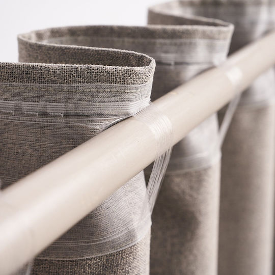 Gofis Home Κουρτίνα με Τρέσα Linen Linen 295x140εκ.