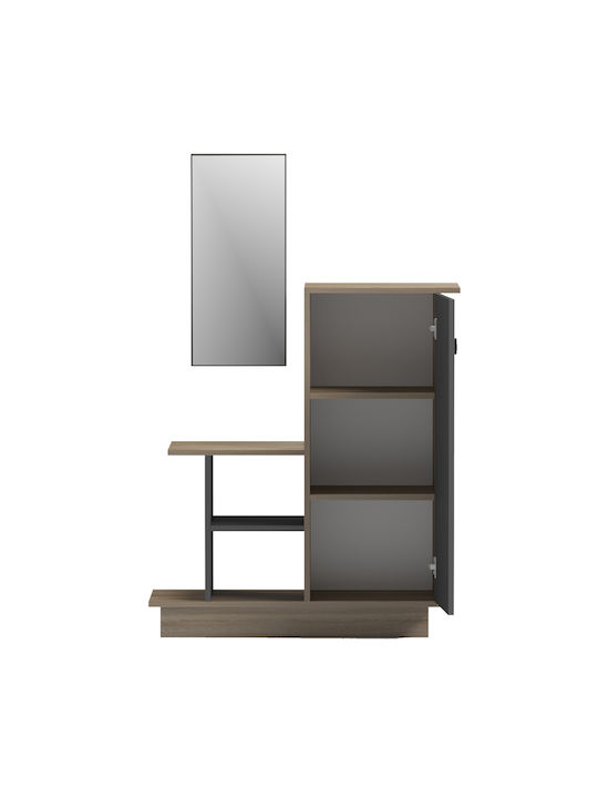 Song Hallway Furniture with Mirror & Shoe Rack Sonama/Grey 80x30x90cm