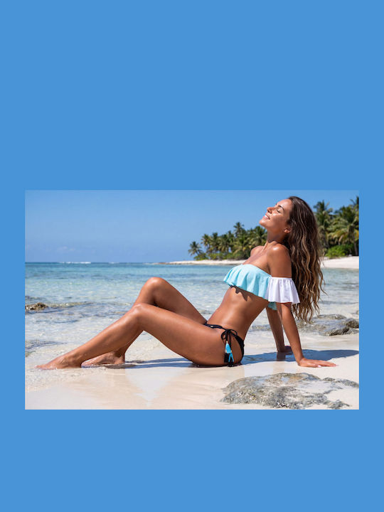 Bikini Slip with Laces Light Blue