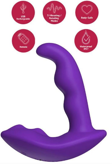 She.e.o Drehbare Anal Plug mit Kabelloser Funktion und Vibration Set Lila