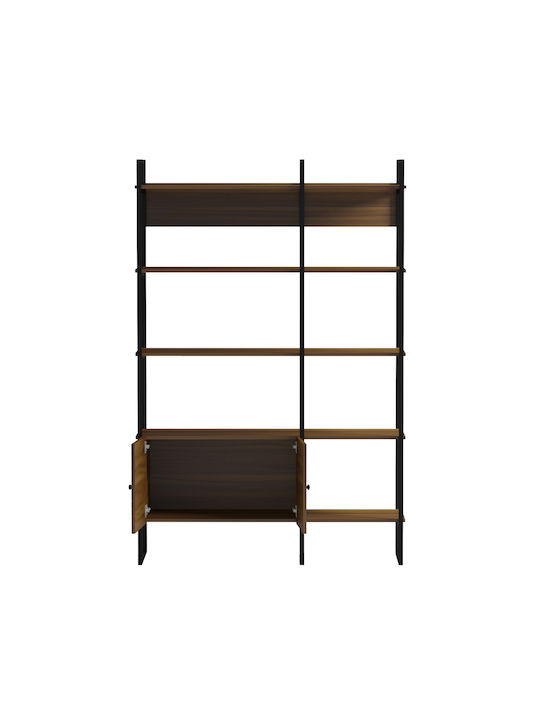Nezer Walnut Bookcase 120x35x180cm