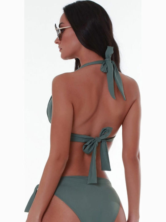 Solids Bikini Top C Cup With Padding Floral Khaki