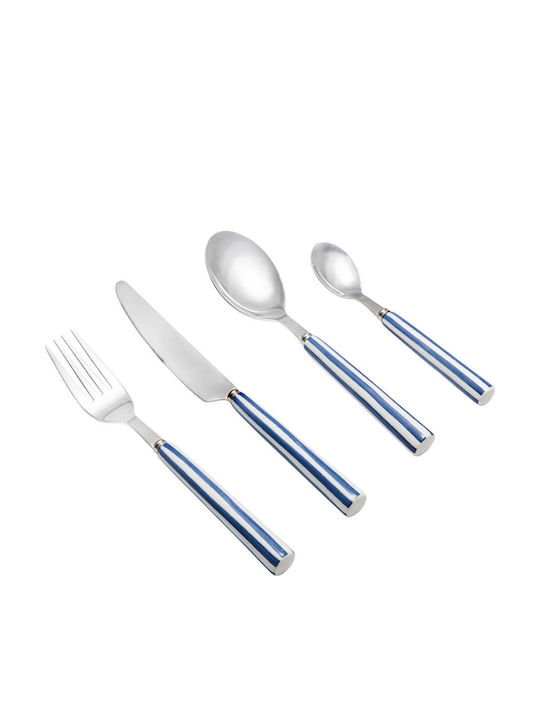 Estia Ligne Blue Cutlery Set Stainless Steel Blue 16 Pieces