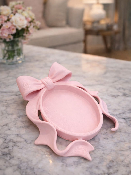 SteweHome Plastic Pink Jewellery Tray 15x14x15cm