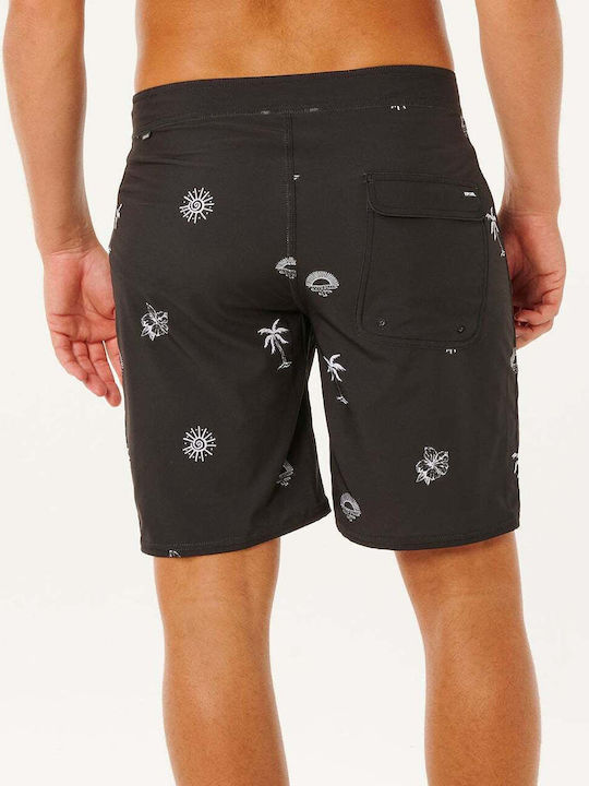 Mirage Ανδρικό Μαγιό Βερμούδα Washed Black με Σχέδια