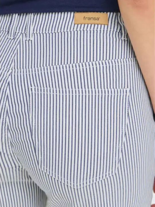 Women's Blue Striped Shorts