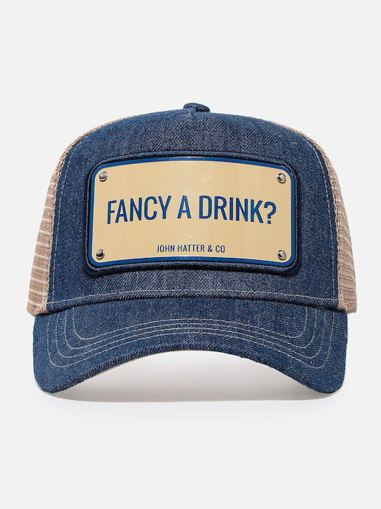 Fancy A Drink Denim Kappen Mit Metallischem Patch Fancy A Drink Denim Kappen Mit Metallischem Patch