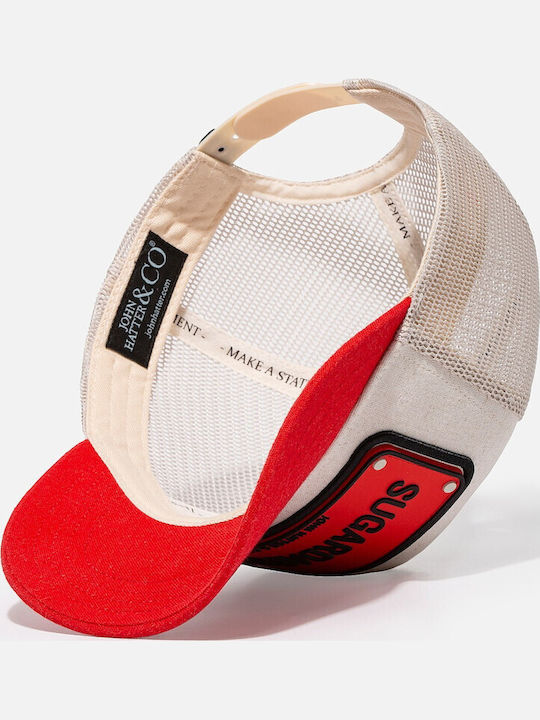 Sugardaddy Beige-Red Hat Rubber Patch John Hatter & Co