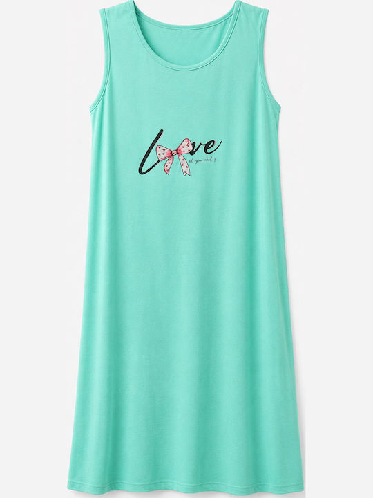 Cherry Sommerliches Damen-Nachthemd Minze