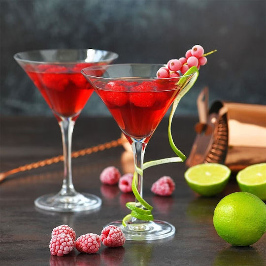 Krosno Set Pahare Martini / Cocktail Cu Picior Cristaline 240ml 6 Bucăți