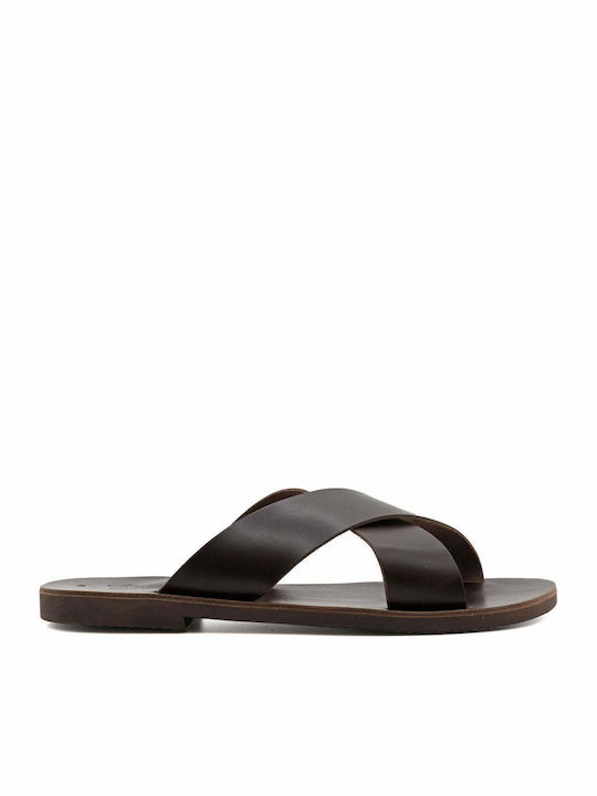 Men's Sandals Cross Straps Ikaros Brown