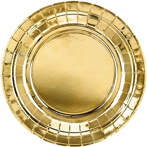 Set Cups Plates Napkins Gold