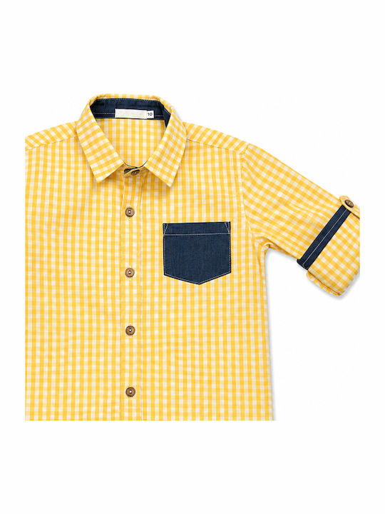 Kids Short-Sleeved Shirt Colour Yellow