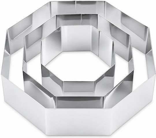 Pufo Metallischer Achteckiger Kuchenring Kuchenlagen Silber Langlebig Einfach Zu Verwenden Pufo Metallischer Achteckiger Kuchenring Kuchenlagen Silber Langlebig Einfach Zu Verwenden