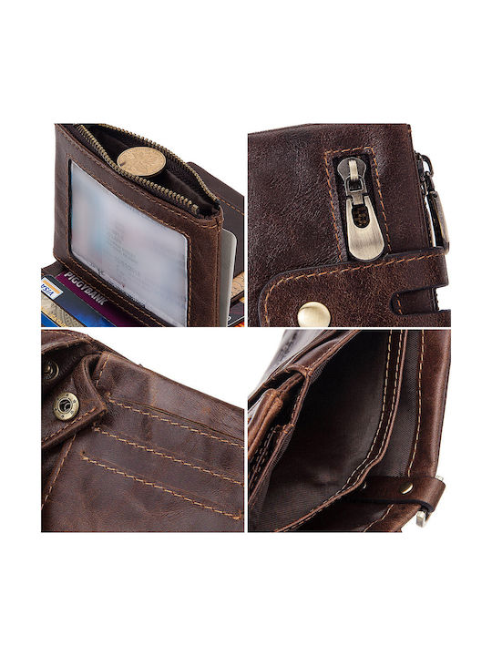 Leder Herrenbrieftasche mit RFID Braun