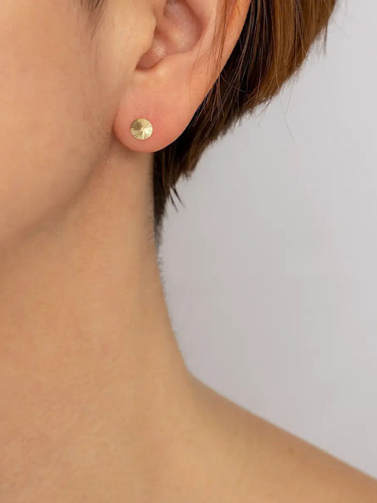 Gold Stud Earrings 9K
