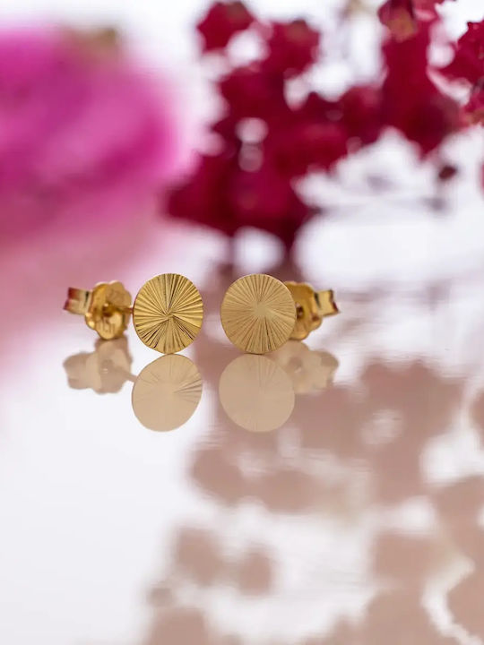 Gold Stud Earrings 9K
