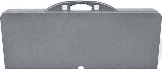 Aluminum Table Set for Camping Foldable Grey