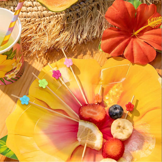 Party Picks Blumenartige Bunte 25 Stück