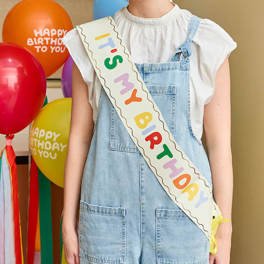 Κορδέλα "it's My Birthday" Χάρτινη Playful Brights