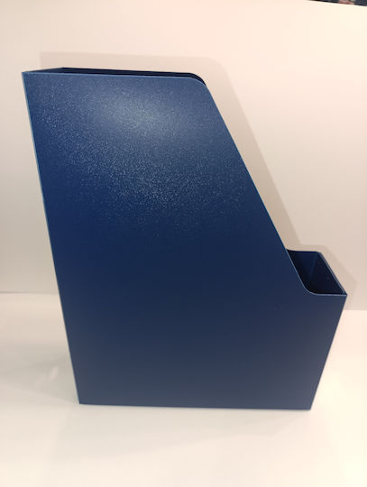 Plastic Blue Magazine File Organiser 24.5x7.5x31.5cm Stan-in