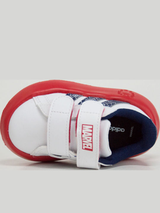 Grand Court Kids Sneakers with Hook & Loop Closure White
