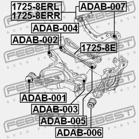 Αριστερή Πίσω Εγκάρσια Ράβδος Audi A4/avant 2001-2008 Ca 8e0505323m