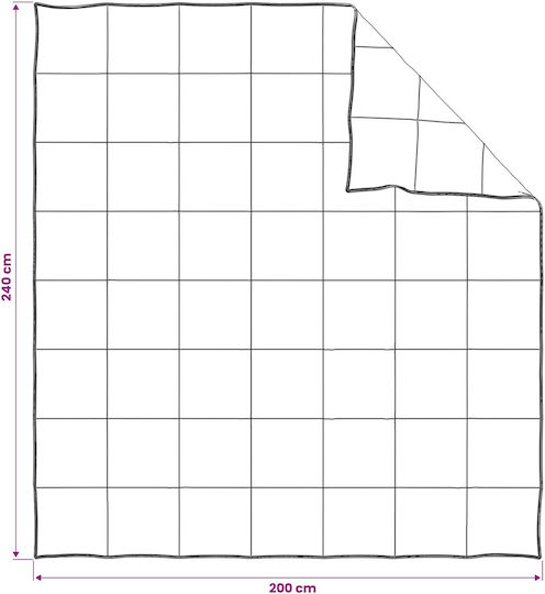 vidaXL Set Quilt Super King 220x240cm White 2 Pieces 150 GSM