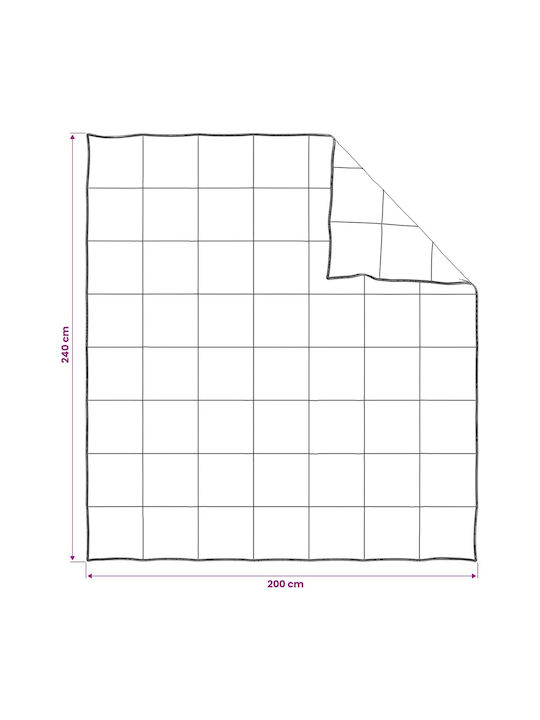 vidaXL Σετ Πάπλωμα Διπλό 200x240εκ. Λευκό 2τμχ