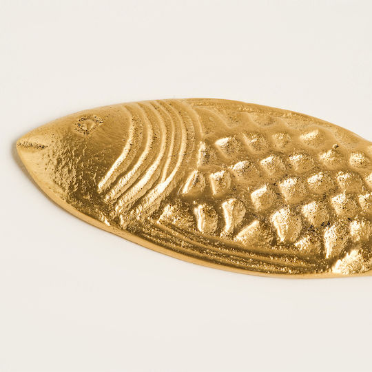 SteweHome Tischdekoration Messing Objekt Lotus Thema Gelb 3x10 cm