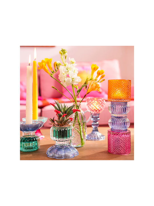 Stewehome Decorative Glass Object Multicolored 10.2x10.2x9 Cm