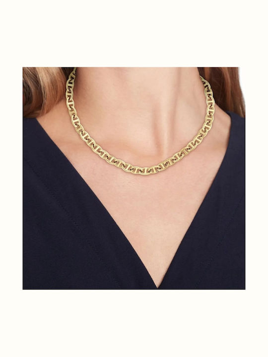 Tommy Hilfiger Women's Neck Chain in Gold Plated Stainless Steel Length 40.6cm