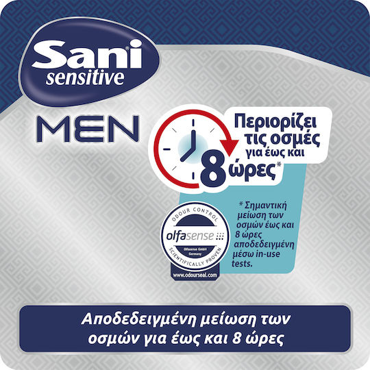 Sani Sensitive Men Super Level 3 Ανδρικές Σερβιέτες Ακράτειας Κανονικής Ροής 5 Σταγόνες 10τμχ