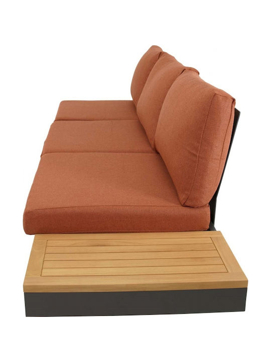 Garten- und Outdoor-Möbelsets 2 Stück Orange mit Kissen