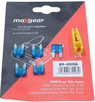 Maxgear Mini Sicherung Platte 15er Set 5 Stück