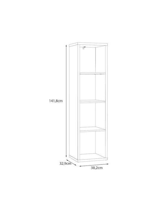 Βιβλιοθήκη Πορτοκαλί 39x33x142εκ.